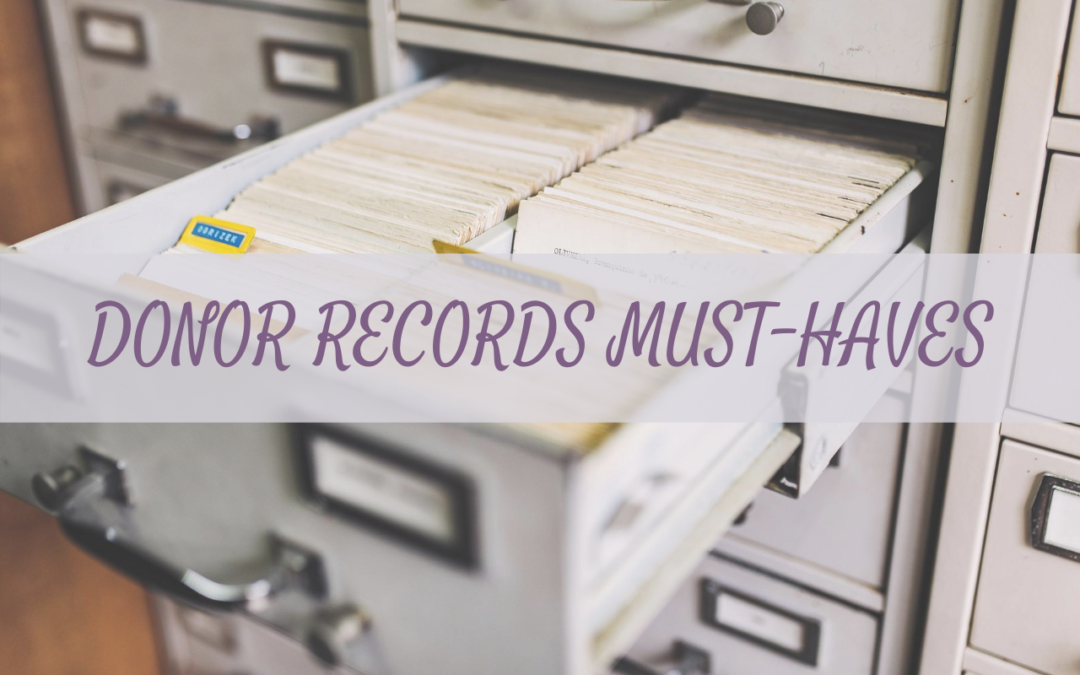 Donor Record Must-Haves