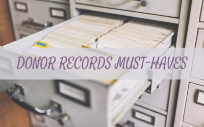Donor Records Must Haves